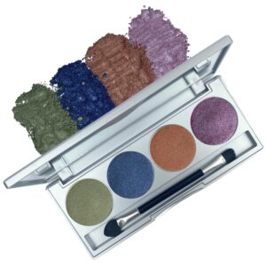 Honeybee Gardens Earth & Ocean Eye Shadow Palette, Clean and Bold, 4 Highly Pigmented Colors With Long Lasting Luxe Finish, Vegan, Cruelty-Free, Glute - Image 1