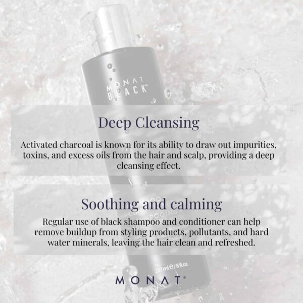 MONAT Black Shampoo + Conditioner - Mens Shampoo and Conditioner 2 in 1 Black Hair Care. A 2-in-1 Shampoo Conditioner Formulated for Optimal Hair Heal - Image 5