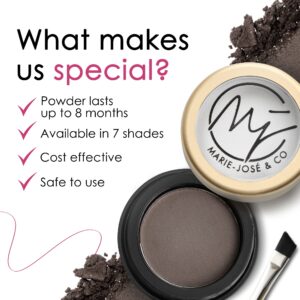 Marie-Jos? & Co Dark Brown Eyebrow Powder - Effortless All-Day Brow Beauty - Image 6