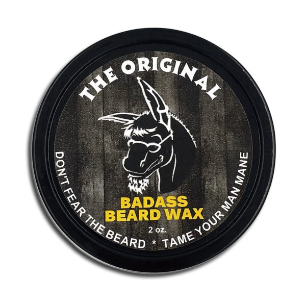 Badass Beard Care Beard Wax for Men - The Original Scent, 2 oz - Softens Beard Hair, Leaves Your Beard Looking and Feeling More Dense