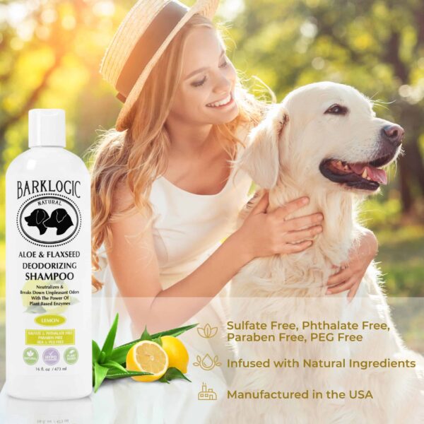 BarkLogic Deodorizing Lemon Dog Shampoo - Sulfate Free, No Phthalates, No Parabens, No PEG's, Made with Naturally Derived Ingredients - Image 5