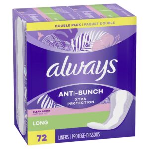 Always Xtra Protection Daily Feminine Panty Liners for Women, Long Length, Fresh Scent, 72 Count x 4 Packs ((288 Count total) - Image 2