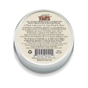 Daddy Van's All Natural Lavender & Sweet Orange Oil Beeswax Furniture Polish - Image 6