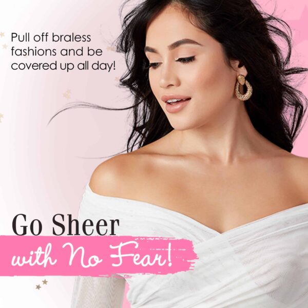 Hollywood Fashion Secrets No-Show Petal Concealers, Lightweight & Disposable Bra Alternative, 10 Pack - Image 2
