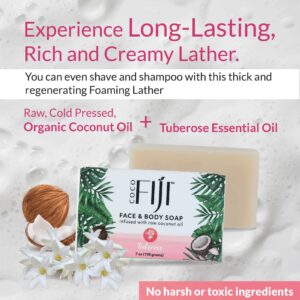 Coco Fiji, Coconut Oil Infused Soap, Bar 7oz (Tuberose, Pack of 2) - Image 6