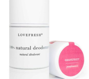 Lovefresh – Natural Deodorant Stick | Handmade, All-Natural, Non-Toxic, Clean Beauty (Grapefruit, 3.7 oz | 109 ml)