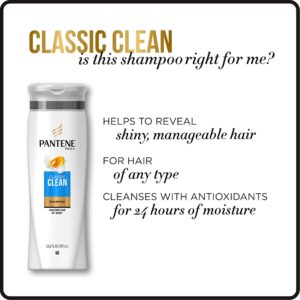 Pantene Pro-V Classic Clean Shampoo, 12.6 fl oz (Pack of 3) (Packaging May Vary) - Image 4