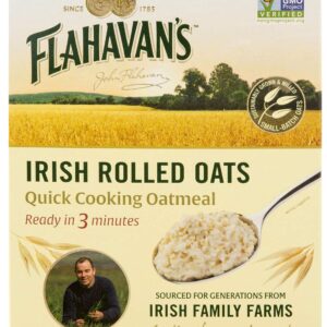 Flahavan's Quick Cooking Oatmeal 16 Pack of, irish rolled oats, 96 Ounce, (Pack of 6) - Image 1