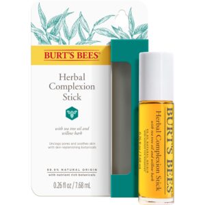 Burt's Bees Herbal Blemish Stick, 0.26 Fl Oz (Pack of 2), Tea Tree Oil Infused, Soothing, Exfoliating, Cleansing, Unisex - Image 1