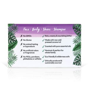 "Coco Fiji Soap Bar for Face and Body Infused With Organic Coconut Oil, Lavender Essential Oil, Natural Soap for Moisturizing & Pore Purifying Skin, 7 - Image 3