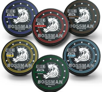 Bossman Beard Balm Variety Pack – Beard Grooming, Growth and Care Kit – Softener and Moisturizer – All 6 Scents