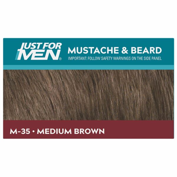 JUST FOR MEN Color Gel Mustache & Beard M-35 Medium Brown 1 ea (Pack of 4) - Image 3