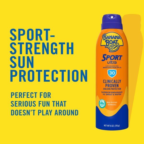 Banana Boat Sport Ultra SPF 30 Sunscreen Spray, 9.5oz | Banana Boat Sunscreen Spray SPF 30, Oxybenzone Free Sunscreen, Spray On Sunscreen, Water Resis - Image 2