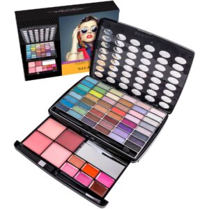 SHANY Glamour Girl Makeup Kit Eyeshadow Palette with Eyeshadows, Blushes, Lipstick Lip-gloss, Makeup Mirror, Makeup applicators, Premium Gift Packagin - Image 1