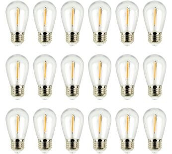 Newhouse Lighting S14LED18 Outdoor Weatherproof S14 String Light Bulbs, 18 Count (Pack of 1)