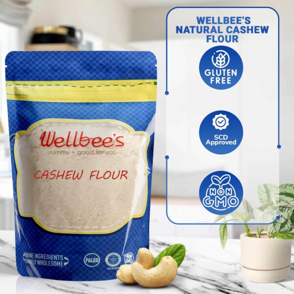 Wellbee's Cashew Flour - Gluten Free Nut Flour - Finely Ground Powder For Baking - Non GMO - No Additives - SCD Approved (1 LB.) - Image 2