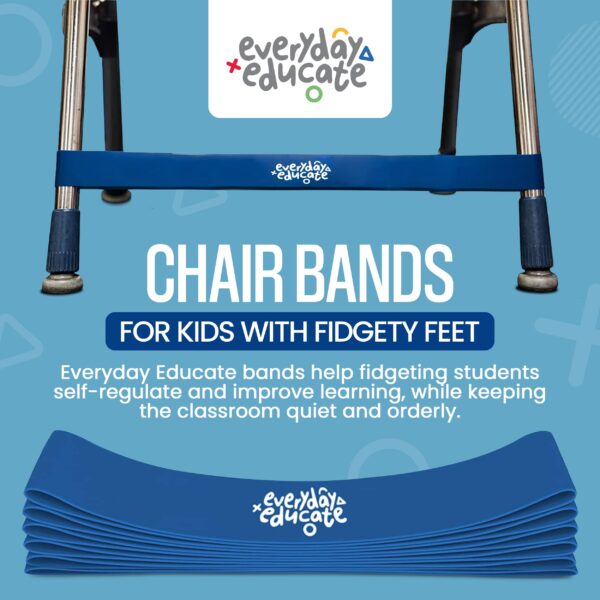Chair Bands for Kids with Fidgety Feet - Fidget Bands for Classroom Chairs, Bouncy Bands, Sensory Flexible Bands, ADHD Chair Bands for Kids, Anti-Snap - Image 5