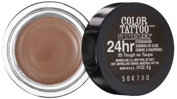 Maybelline New York Eyestudio ColorTattoo Metal 24HR Cream Gel Eyeshadow, Tough as Taupe, 0.14 Ounce (1 Count) - Image 2