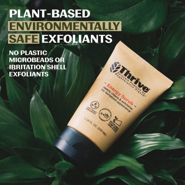 Thrive Natural Care Face Scrub - Gentle Exfoliating Face Wash Provides Deep Cleanse, Improves Skin Texture, Unclogs Pores - Vegan, Oil Free Exfoliator - Image 2