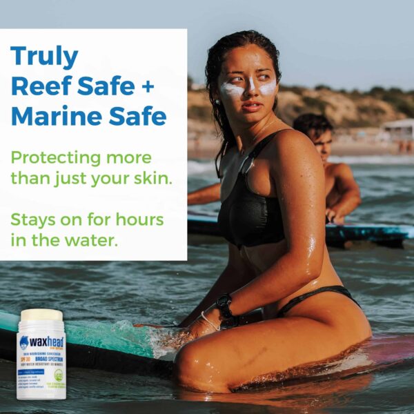 Waxhead Coral Reef Safe Sunscreen Stick - Zinc Oxide Sunscreen, Tattoo Sunscreen Stick Mineral Sunscreen Face Sunscreen Stick, Baby Sunscreen Stick, S - Image 3