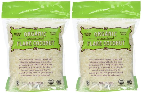 2 Bags of Trader Joe's Organic Unsweetened Flake Coconut - Image 3