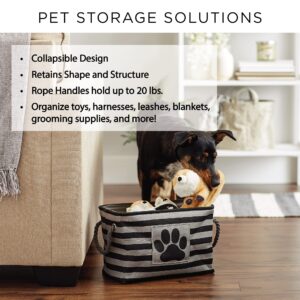 Bone Dry Pet Storage Collection Collapsible Bin, Medium Rectangle, Gray - Image 8