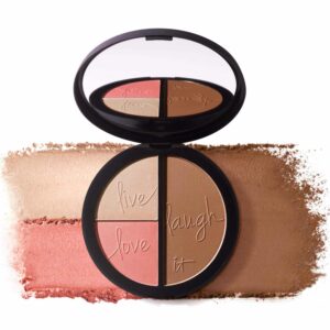 IT Cosmetics Your Most Beautiful You Anti-Aging Matte Bronzer, Radiance Luminizer & Brightening Blush Palette - With Hydrolyzed Collagen, Silk & Pepti - Image 1