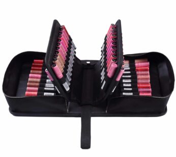 ROWNYEON Lipstick Organizer Case Lipstick Holder 67 Slots Portable Lipstick Bag Travel Makeup Bag Cosmetic Case Large Capacity Lipstick Carrying Case
