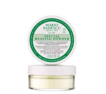 Mario Badescu Special Healing Face Powder for Oily and Troubled Skin, Reduces T-Zone Shine, Decongests Pores and Balances Excess Oil, Gentle Sulfur Po