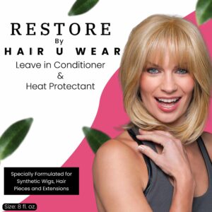 HairUWear"Restore" Leave in Conditioner & Heat Styler Protector for Wigs & Hair Extensions 8 oz. - Image 2