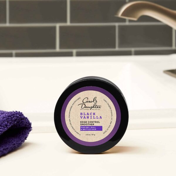 Carol's Daughter Black Vanilla Edge Control for Curly, Wavy or Natural Hair, Clear Edge Smoother for Dry, Dull or Brittle Hair, 2 Oz - Image 7