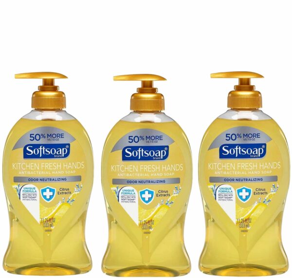 Softsoap Kitchen Fresh Hands Antibacterial Soap Citrus Extracts (3 pack of ll.25 FL Oz. Size)