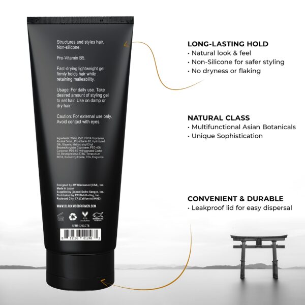 Blackwood For Men BioFuse Hair Sculpting Gel - Men's Hair Styling Product for All Hair Types - Long Lasting Hold - Natural Vegan Formula - Sulfate Fre - Image 2