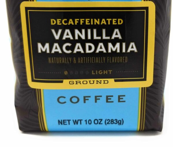 Lion Coffee, Swiss Water DECAF, Vanilla Macadamia Flavor, Light Roast, Ground, 10 Ounce Bag - Image 5