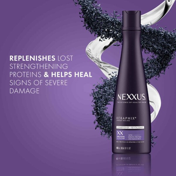Nexxus Keraphix Conditioner Keraphix with ProteinFusion for Damaged Hair With Keratin Protein and Black Rice 13.5 oz - Image 2