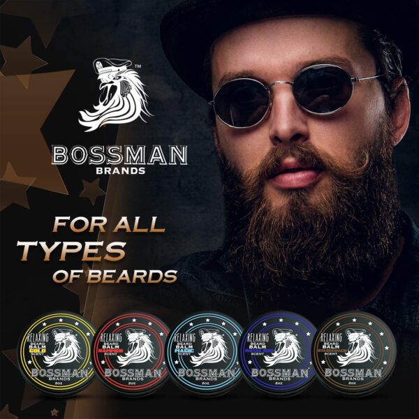 Bossman Beard Balm Variety Pack - Beard Grooming, Growth and Care Kit - Softener and Moisturizer - All 6 Scents - Image 8