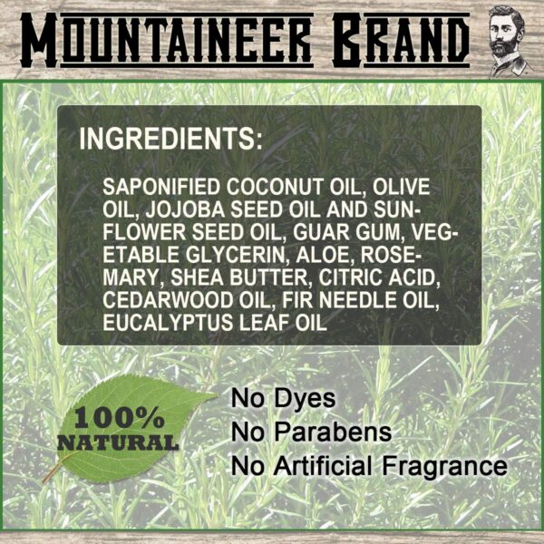 Mountaineer Brand Beard Wash For Men | 100% Natural Beard Shampoo | Thick Cleaning Softening Lather for Hair and Skin | Hydrate and Detangle | Groomin - Image 4