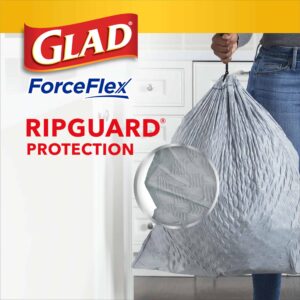 Glad Trash Bags, ForceFlex Tall Kitchen Drawstring Garbage Bags, 13 Gal, OdorShield, 80 Ct - Image 6