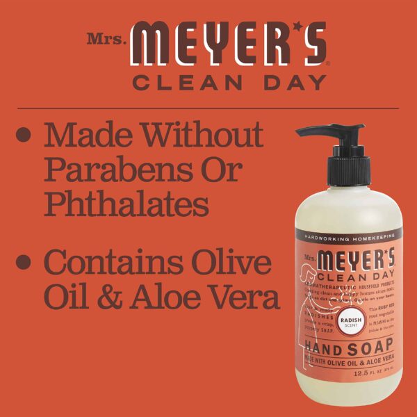 MRS. MEYER'S CLEAN DAY Liquid Hand Soap, Radish Scent (12.5 Fl Oz (Pack of 2)) - Image 6