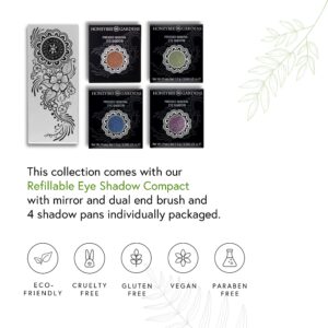 Honeybee Gardens Earth & Ocean Eye Shadow Palette, Clean and Bold, 4 Highly Pigmented Colors With Long Lasting Luxe Finish, Vegan, Cruelty-Free, Glute - Image 4