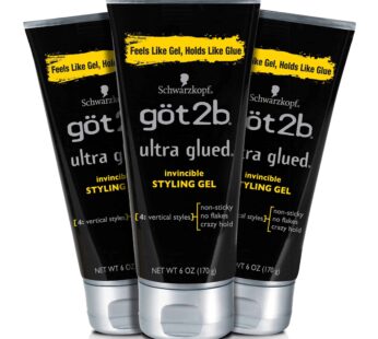 Got2b Ultra Glued Invincible Styling Hair Gel, 6 oz (Count of 3)