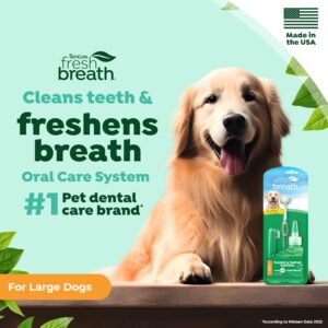 TropiClean Fresh Breath Dog Oral Care Kit | Complete Dog Toothbrush and Toothpaste Set for Plaque & Tartar Control | Dog Tooth Brushing Kit for Large - Image 2