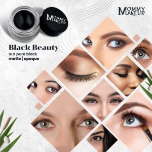 Mommy Makeup Stay Put Gel Eyeliner with Semi-Permanent Micropigments, Black Beauty, Pure Black - Image 3