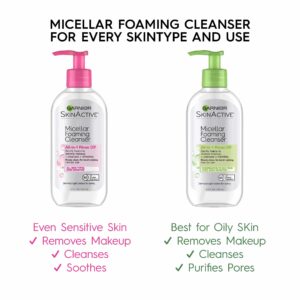 Garnier SkinActive Micellar Foaming Face Wash, For Oily Skin, 6.7 fl oz - Image 3