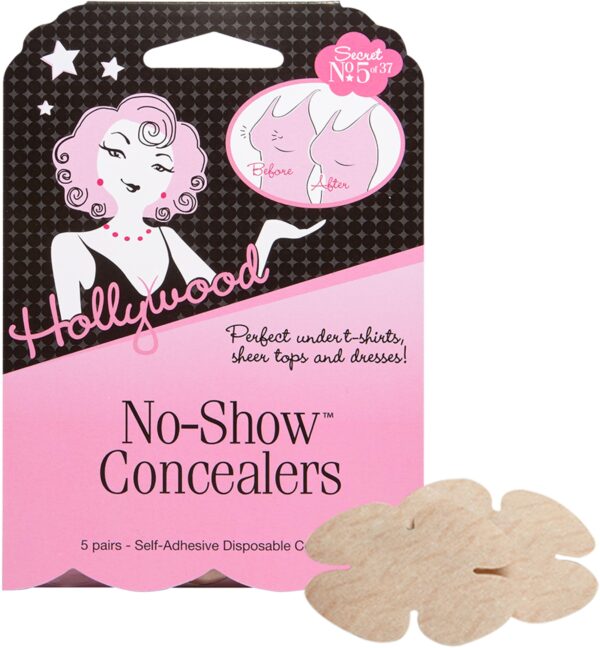 Hollywood Fashion Secrets No-Show Petal Concealers, Lightweight & Disposable Bra Alternative, 10 Pack