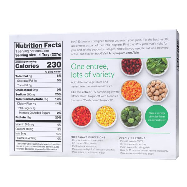 HMR Mushroom Risotto Entr?e | Pre-packaged Lunch or Dinner to Support Weight Loss | Ready to Eat | Vegetarian | 12g of Protein | Low Calorie Food | 8o - Image 2