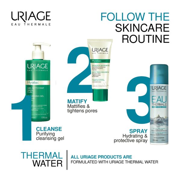 Uriage Hyseac Cleansing Gel | Gentle Face & Body Wash for Oily to Combination Skin Prone to Acne | Hydrating Cleansing Gel that Eliminates Impurities - Image 6