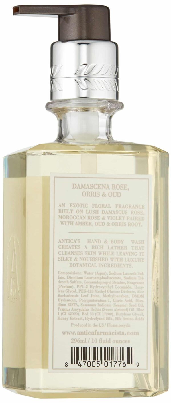 Antica Farmacista Damascena Rose, Orris and Oud Hand and Body Wash, 10 Fl Oz - Image 2