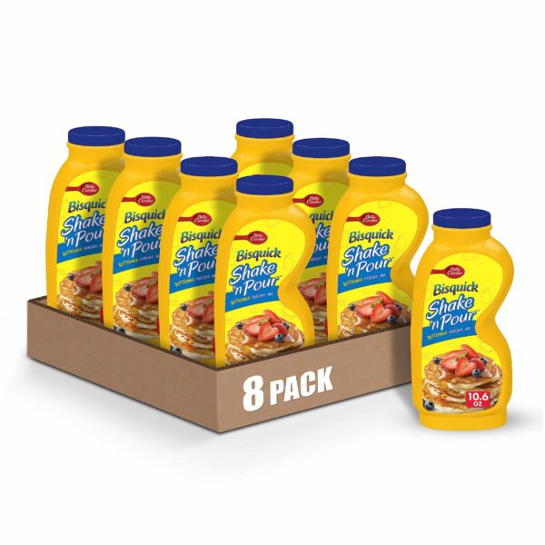 Betty Crocker Bisquick Shake 'n Pour Buttermilk Pancake Mix, 10.6 oz. (Pack of 8)