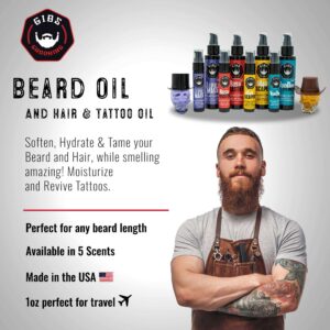 GIBS Grooming Alpha Male Beard, Hair & Tattoo Oil, 1 Fl Oz - Image 4